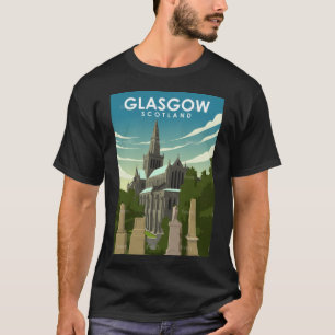 Glasgow Schottland Schloss Vintage Minimal Retro R T-Shirt