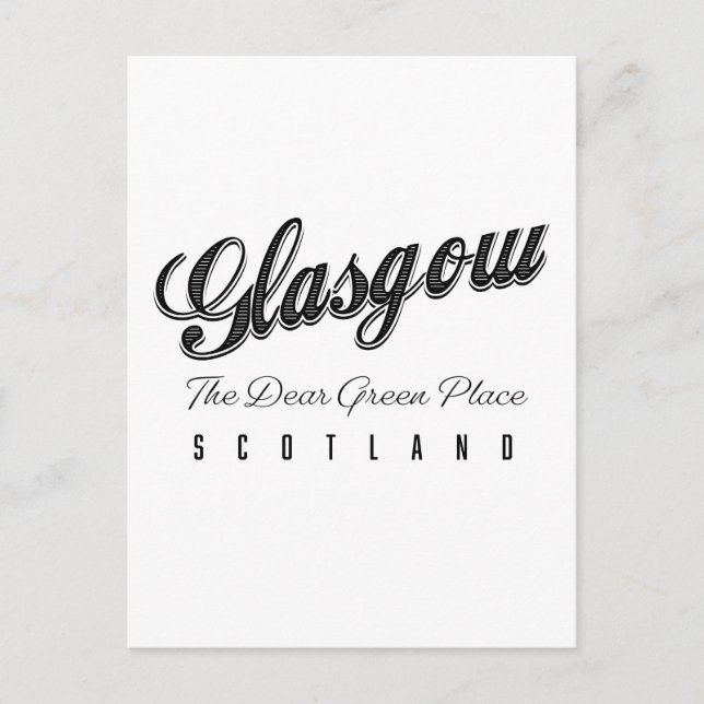 Glasgow Schottland "The Liear Green Place" Postkarte (Vorderseite)