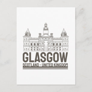 Glasgow Schottland Vintage-Architektur TravelDesig Postkarte
