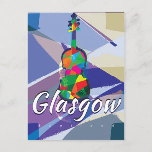 Glasgow, Schottland Vintage-Reiseposter Postkarte