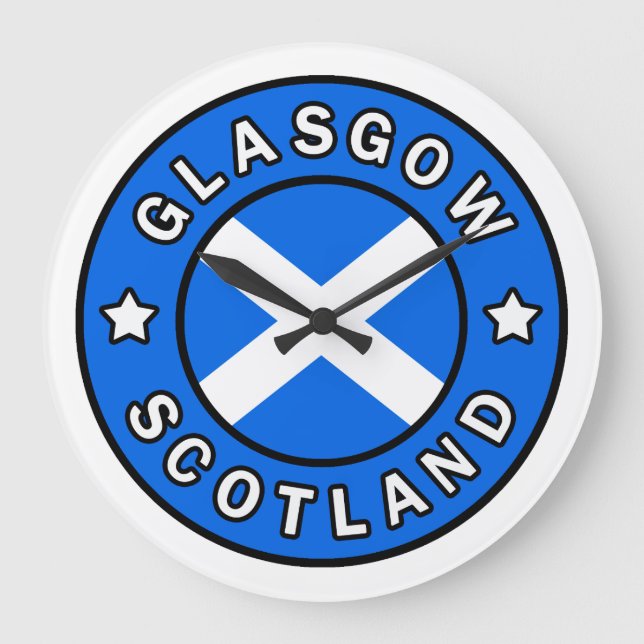 Glasgow Scotland Große Wanduhr (Vorderseite)