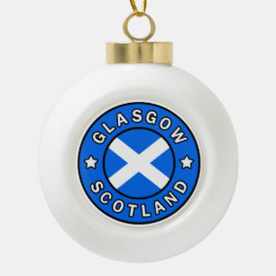Glasgow Scotland Keramik Kugel-Ornament