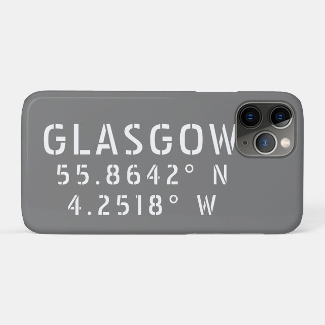 Glasgow Scotland Latitude & Longitude Case-Mate iPhone Hülle (Rückseite (Horizontal))