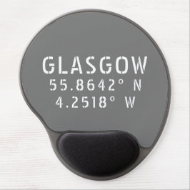 Glasgow Scotland Latitude & Longitude Gel Mousepad