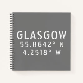 Glasgow Scotland Latitude & Longitude Notizbuch