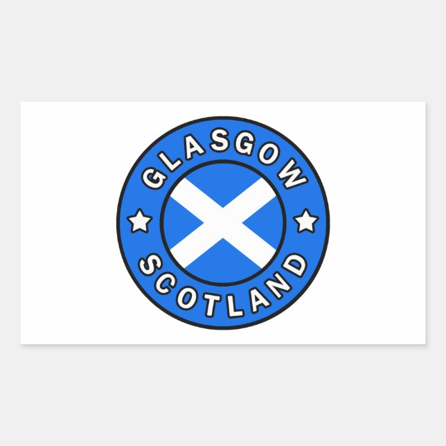 Glasgow Scotland Rechteckiger Aufkleber (Vorderseite)