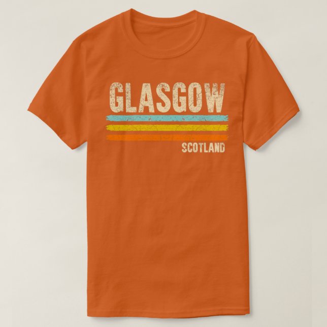 Glasgow Scotland Retro Shirt (Design vorne)