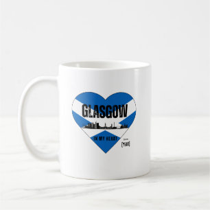 Glasgow Scotland Skyline Heart - Seit [Jahr] Kaffeetasse