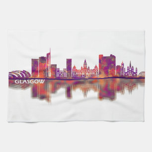 Glasgow Skyline Geschirrtuch