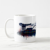 Glasgow Skyline Schottland Tartan Silhouette