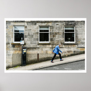 Glasgow Street Szene Poster