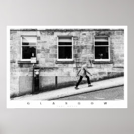 Glasgow Street Szene Poster