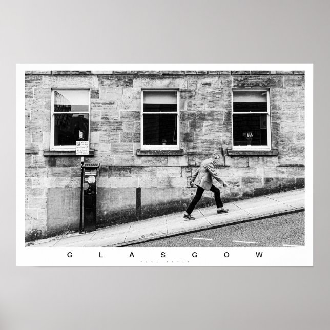 Glasgow Street Szene Poster (Vorne)