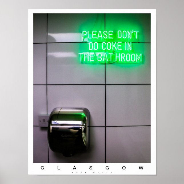 Glasgow-Toilette Poster (Vorne)