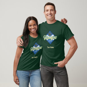 Glasgow UK City Scotland Retro Bagpipe Vintag T-Shirt