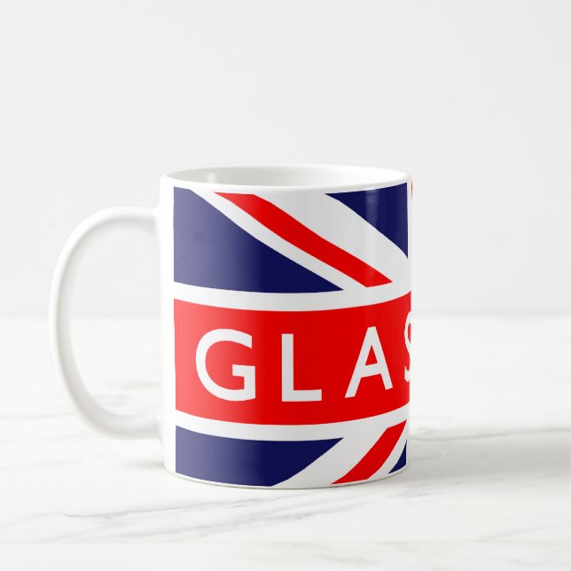 Glasgow UK Flag Kaffeetasse (Links)
