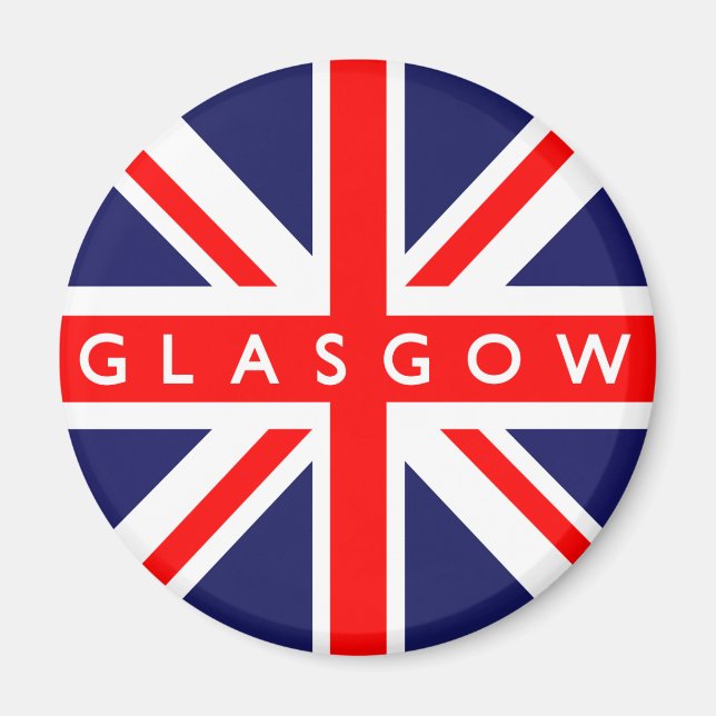 Glasgow UK Flag Magnet (Vorne)