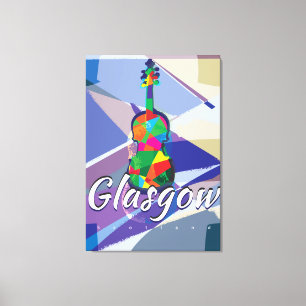 Glasgow Vintage-Reiseposter Leinwanddruck