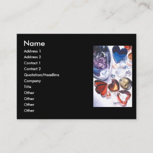 Glasherz-Aquarell-Visitenkarte-Schablone Visitenkarte