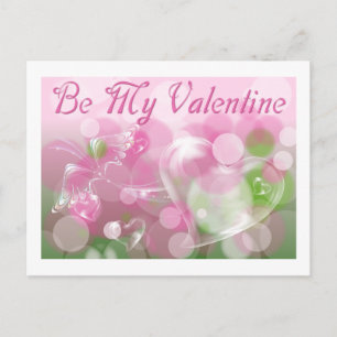 Glasherz und Schmetterling - Postkarte