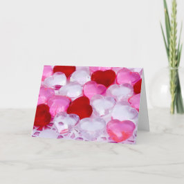 Glasherzen IV Feiertagskarte