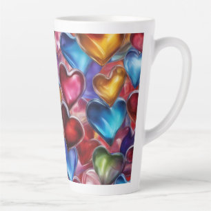 Glasherzen - Latte Tasse