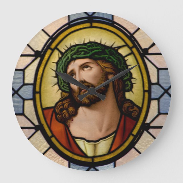 Glashütte Jesus Große Wanduhr (Vorderseite)