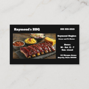 Glasierte Barbecue-Rippen mit Beilagen Visitenkarte