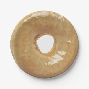 Glasierte Donut-Papierplatte Pappteller