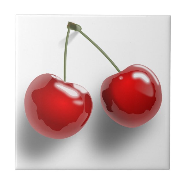 Glasierte Kirschen Fliese (Vorderseite)