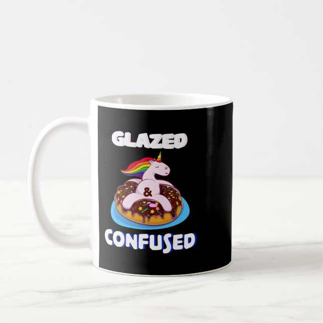 Glasierte und verwirrte Donut Kaffeetasse (Links)