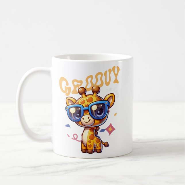 Glasiger Hund Süße Charakter Kunst Kaffeetasse (Links)