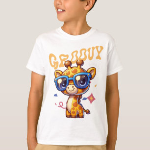 Glasiger Hund Süße Charakter Kunst T-Shirt