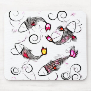 Glasiges Kois Mousepad