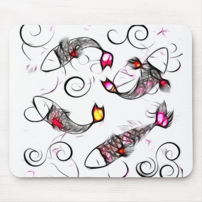 Glasiges Kois Mousepad (Vorne)