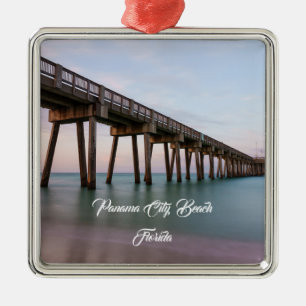 Glasiges Wasser am Pier von Panama City Beach Ornament Aus Metall
