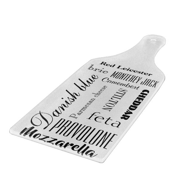 Glaskäseplatte Schneidebrett (Ecke)