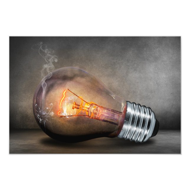 Glaskracktes Foto aus glühendem Glass (Vorne)