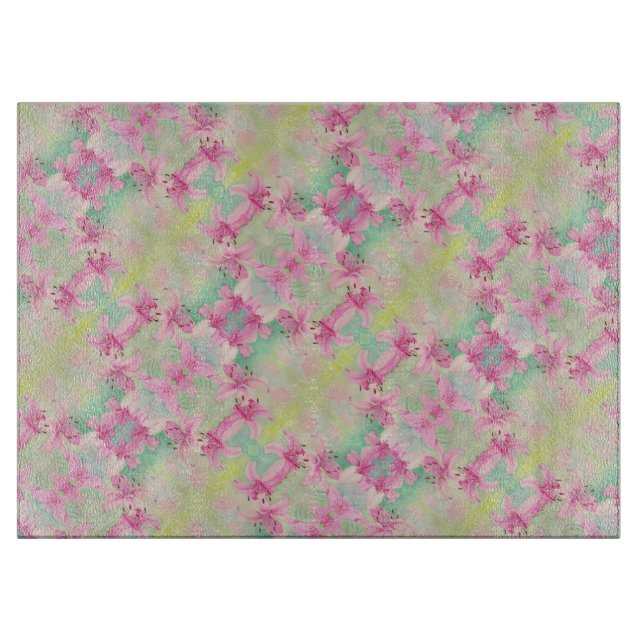 Glasküche Schneidebrett Rosa Liege (Vorderseite)