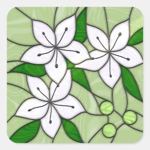 Glasmalerei-Aufkleber Quadratischer Aufkleber