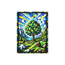 Glasmalerei-Baum der Serenität
