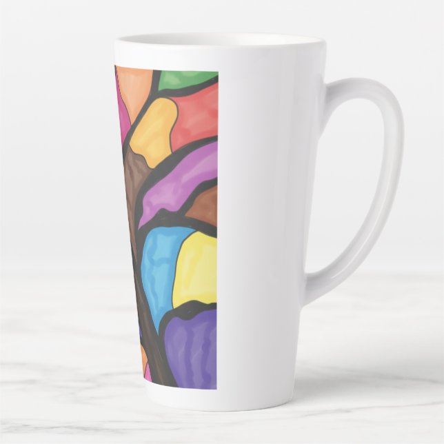 Glasmalerei Baum Kunst Milchtasse (Rechts)