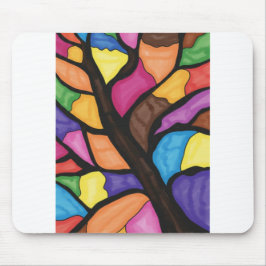 Glasmalerei-Baum-Kunst  Mousepad