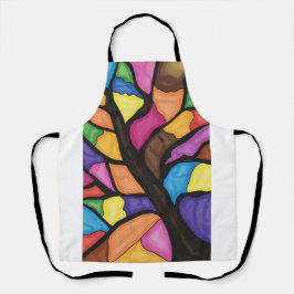 Glasmalerei Baum Kunst Schürze