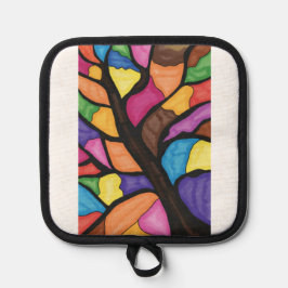 Glasmalerei-Baum-Kunst  Topflappen