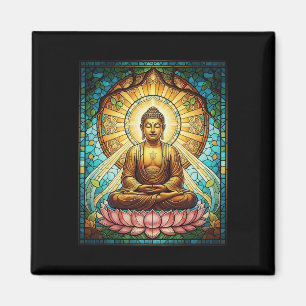 Glasmalerei Buddha Zen Buddhismus Spirituelle Medi Magnet