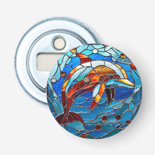 🌊Glasmalerei-Delfin-Ozean-Mosaik-Kunst🌊 Flaschenöffner