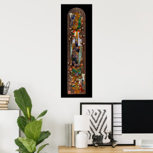 Glasmalerei-Design für St. Gobnait Poster