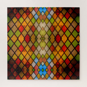 Glasmalerei-Diamantmuster Puzzle