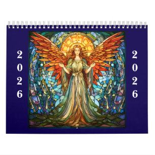 Glasmalerei-Engel 2026 Kalender